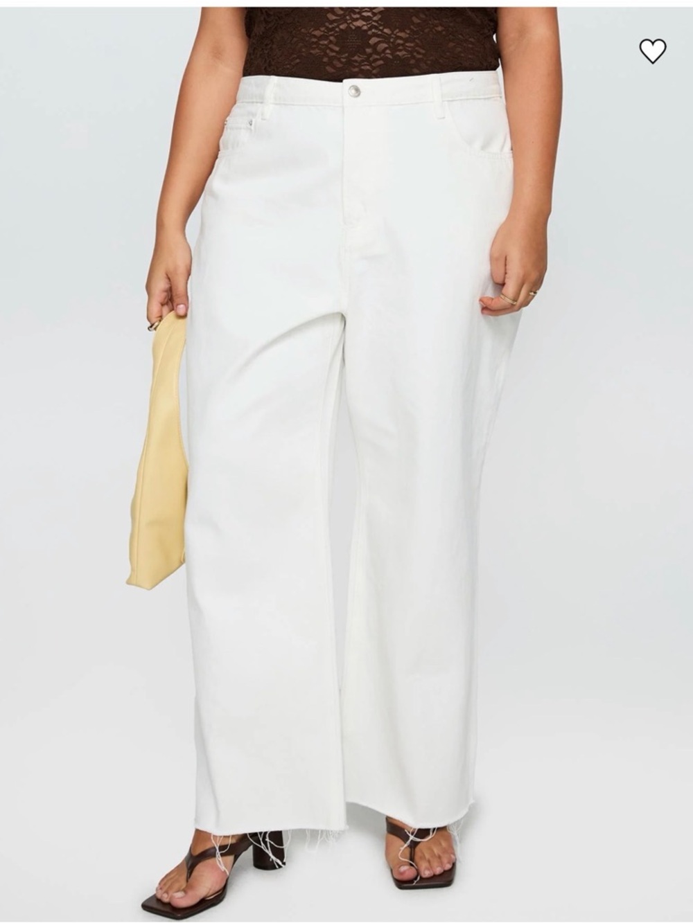 NWT Princess Polly Fawcett White Jeans